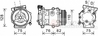 VAN WEZEL 1800k479 -  Компрессор, кондиционер